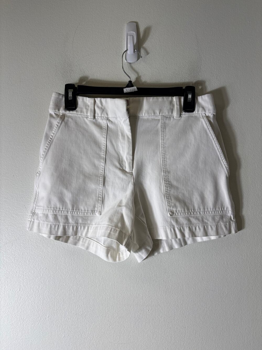 Ann Taylor Crisp White Cotton Short Shorts Sz 4